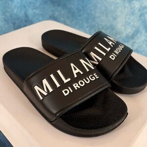 Milano Di Rouge Black Slides EU 38 Women’s 7